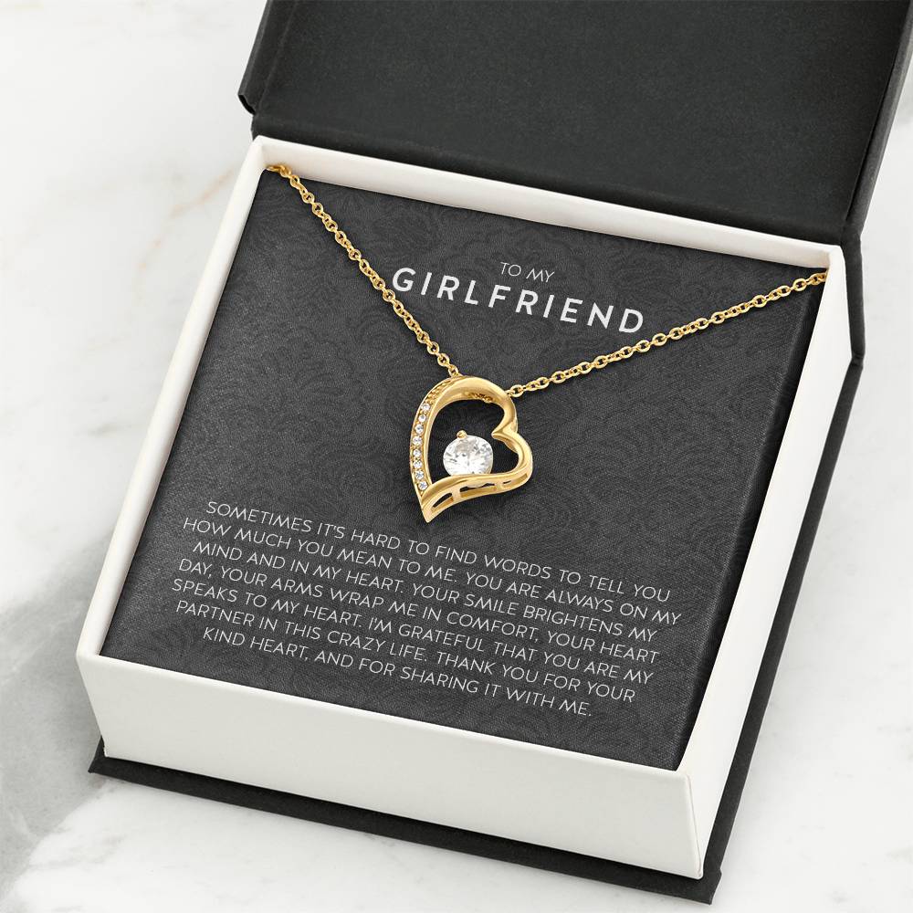To My Girlfriend Necklace - Soulmate Jewelry Gift for Valentine’s Day, Birthday - Forever Love Necklace