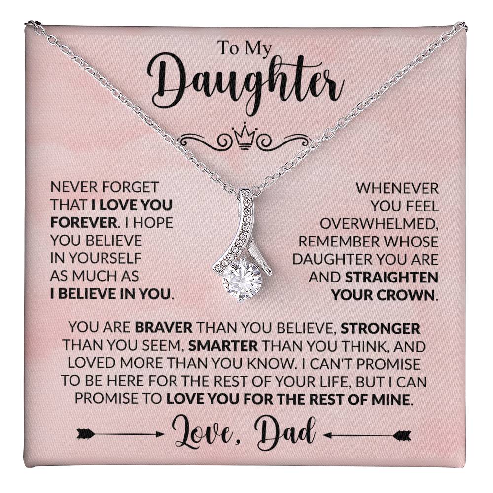 Gift for Daughter from Father - Straighten Your Crown - Alluring Beauty Necklace
