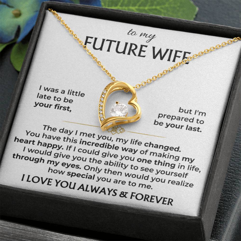 Future Wife Necklace - Romantic Jewelry Gift for Girlfriend for Valentine’s Day, Birthday & Proposal Celebrations - Forever Love Necklace