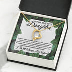 To My Daughter Necklace – Graduation Birthday Gift Idea for Daughter – Forever Love Necklace
