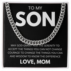 Men’s Cuban Link Necklace, Gift for Son from Mom, Fashionable Jewelry for Birthdays & Celebrations