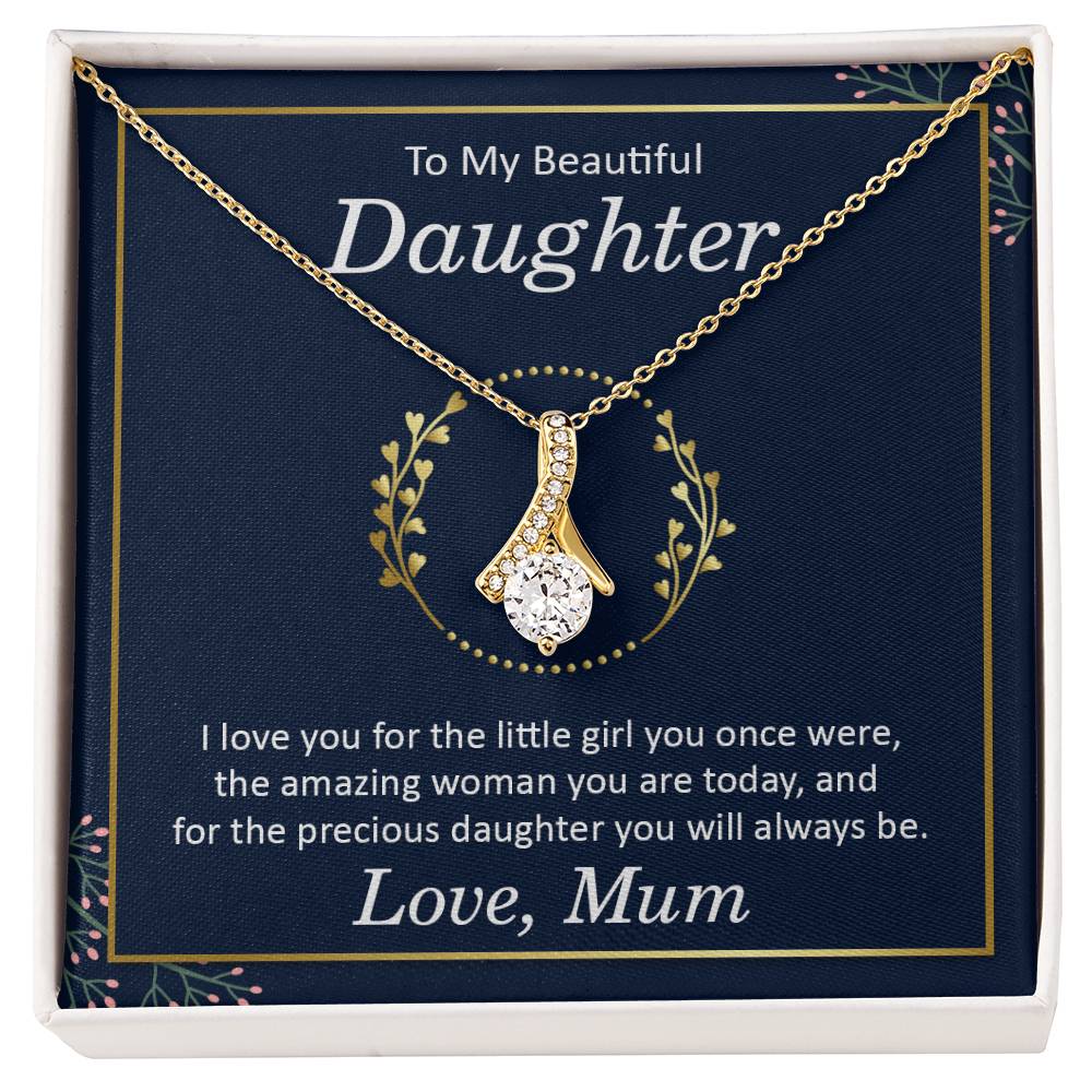To My Daughter Necklace – Mum to Daughter Present for Graduation – Alluring Beauty Necklace