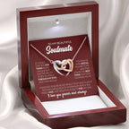 To My Beautiful Soulmate Necklace - Soulmate Gift for Her for Holiday Celebrations & Romance - Interlocking Hearts Necklace