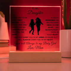 Personalized Acrylic Crystal Gift for Daughter, Elegant and Timeless Keepsake, To My Daughter