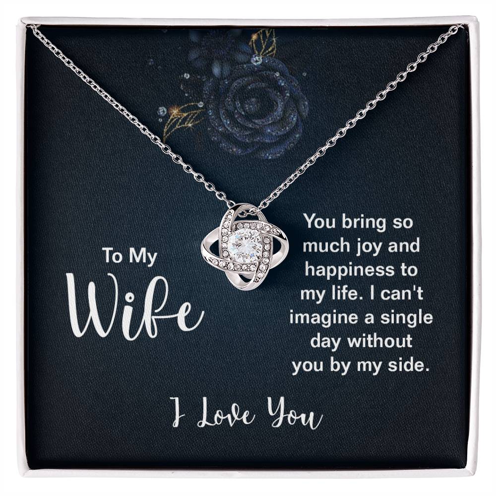 Wife Birthday Gift from Husband - Romantic Jewelry for Valentine’s Day & Anniversaries - Love Knot Necklace