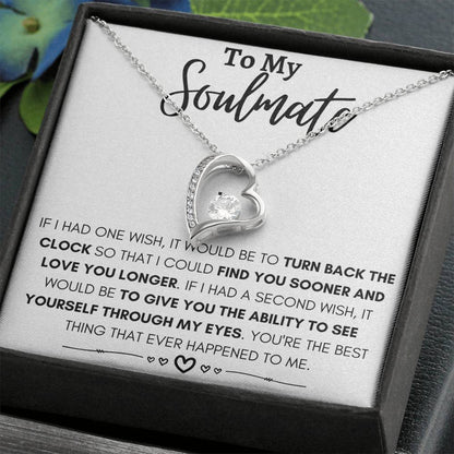 To My Soulmate Necklace - Soulmate Jewelry for Valentine’s Day & Gifts for Her - Forever Love Necklace
