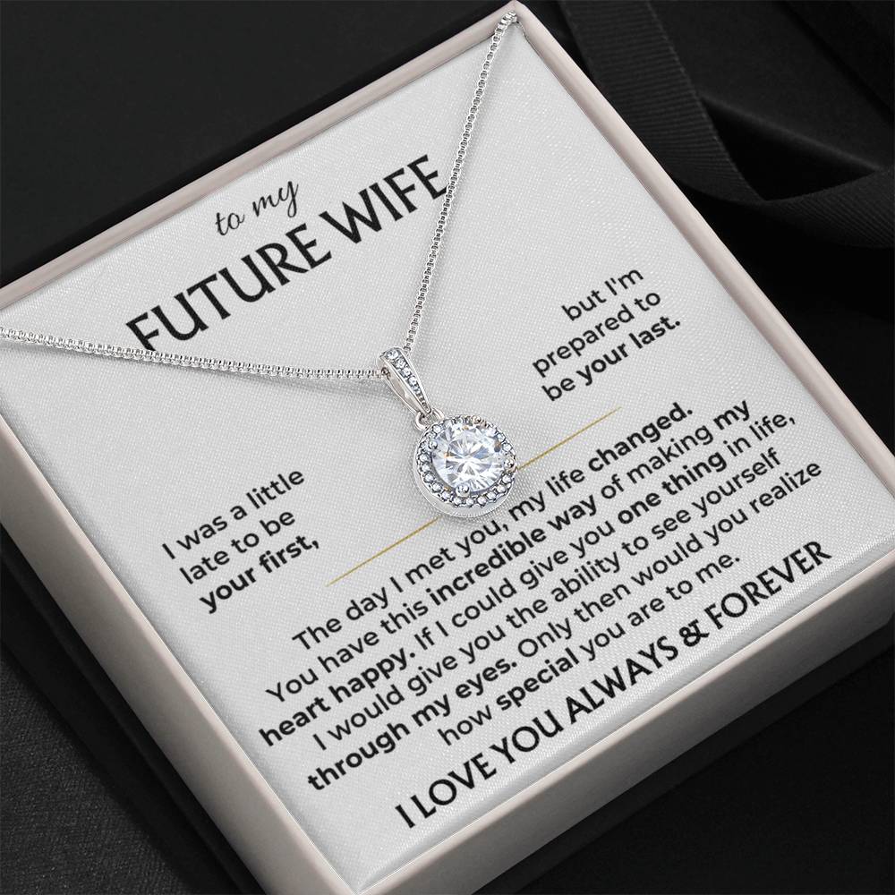 Future Wife Jewelry Gift - Long Lasting Romantic Necklace for Celebrating Love & Upcoming Marriage - Eternal Hope Necklace