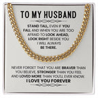 Cuban Link Chain for Husband from Wife – Anniversary, Birthday & Valentine’s Day Gift