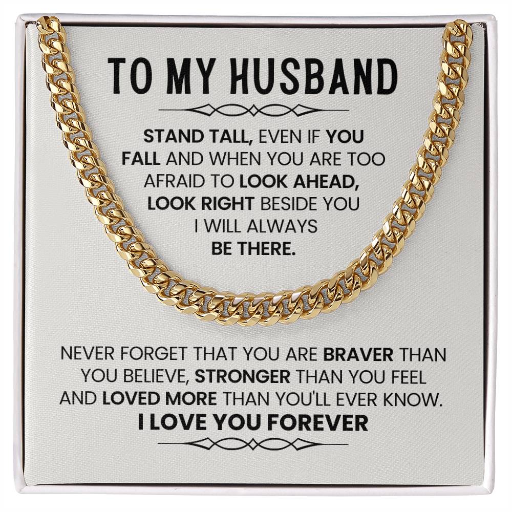 Cuban Link Chain for Husband from Wife – Anniversary, Birthday & Valentine’s Day Gift
