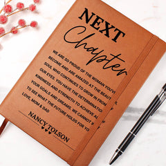 Personalized Graduation Journal, Custom Leather Keepsake for Her Memories, Woman Graduation