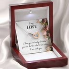 To My Love Necklace - Sweetest Gift for Wife from Husband for Valentine’s Day, Anniversary & Birthday Joy - Interlocking Hearts Necklace