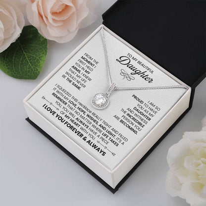 To My Daughter Necklace - Heartwarming Gift for Daughter’s Special Day - Eternal Hope Necklace