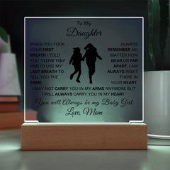 Personalized Acrylic Crystal Gift for Daughter, Elegant and Timeless Keepsake, To My Daughter
