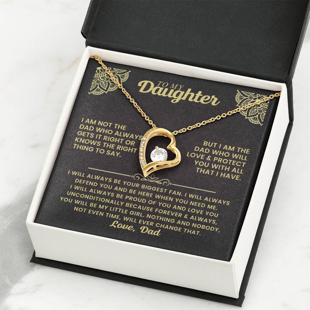 To My Daughter Necklace - I will always be your biggest fan - Gift for Daughter from Dad - Forever Love Necklace