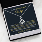 Special Gift for Smokin' Hot Wife - Romantic Jewelry from Husband for Valentine’s Day or Birthday - Anchor Pendant Necklace