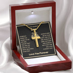 To My Dearest Son Necklace - Gift for Son - Always keep me in your heart - Artisan Cross Necklace