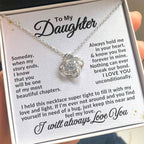 To My Daughter Necklace – Daughter Birthday & Graduation Jewelry Surprise – Love Knot Necklace