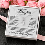 To My Daughter Necklace – Daughter Necklace for Graduation & Birthday Events – Alluring Beauty Necklace