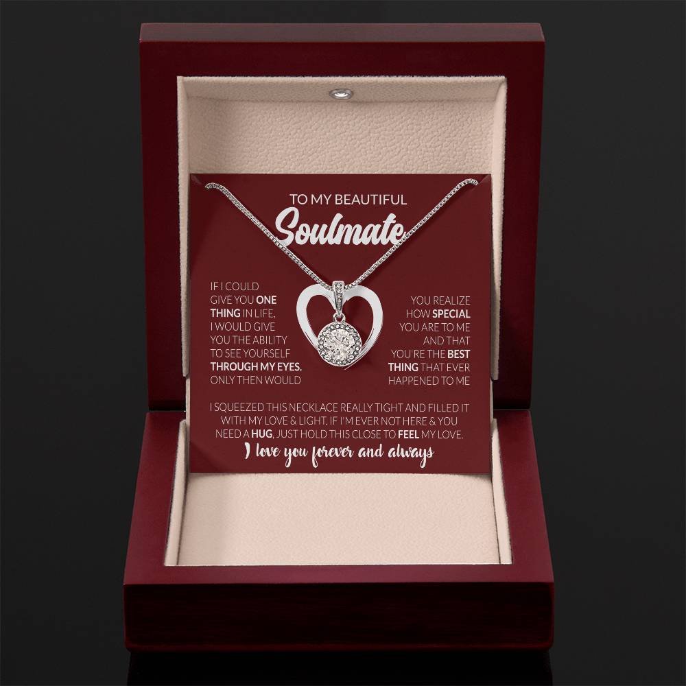 To My Beautiful Soulmate Necklace - Soulmate Necklace Gift for Her for Celebration Days - Eternal Hope Necklace