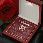 To My Beautiful Soulmate Necklace - Soulmate Gift for Her for Holiday Celebrations & Romance - Interlocking Hearts Necklace