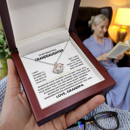 To My Granddaughter Necklace – Holiday Gift for Granddaughter Graduation from Grandpa – Crown Pendant Necklace