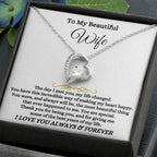 Meaningful Wife Jewelry from Husband - Romantic Gift for Birthday, Christmas, Anniversary & Valentine’s Day - Forever Love Necklace