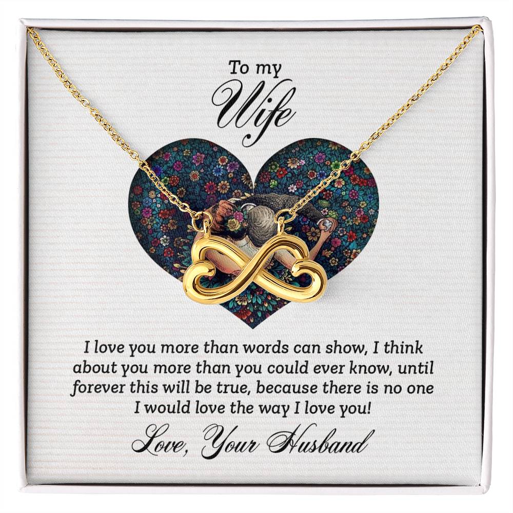 To My Wife Necklace - Romantic Husband to Wife Jewelry for Birthday, Valentine’s Day & Special Celebrations - Endless Love Necklace
