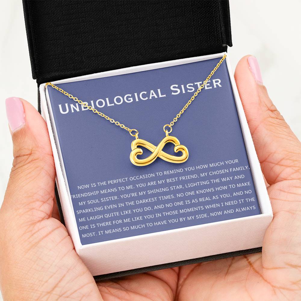 Unbiological Sister Necklace - Gift for Bonus Sister - Endless Love Necklace