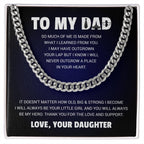 To My Dad Necklace Gift from Daughter - Cuban Link Chain