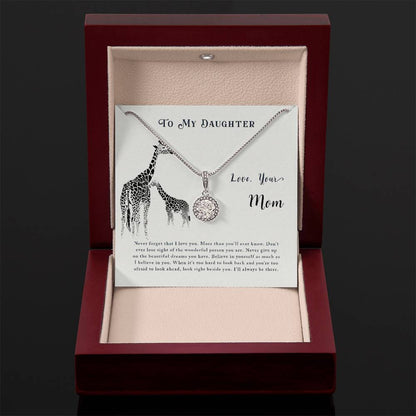 To My Daughter Necklace – Daughter’s Jewelry Gift by Mom – Eternal Hope Necklace