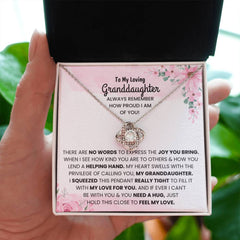 Luxury Granddaughter Necklace Gift, Graduation, Birthday & Christmas, To My Beautiful Granddaughter