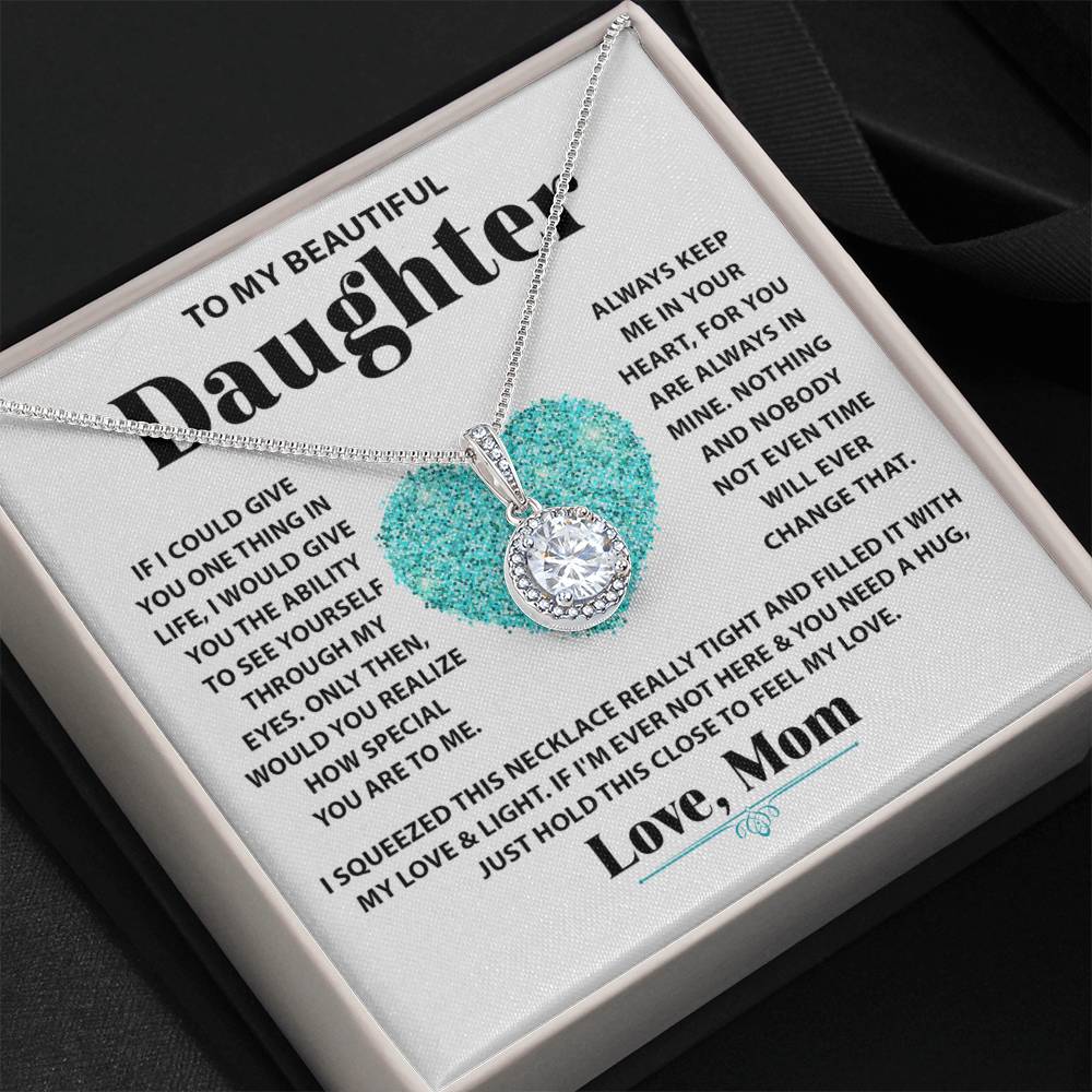 To My Daughter Necklace – Graduation Birthday Gift Idea for Daughter from Mom – Eternal Hope Necklace