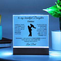 Engraved Acrylic Keepsake for Daughter, Personalized Gift, Lasting Memory, To My Beautiful Daughter