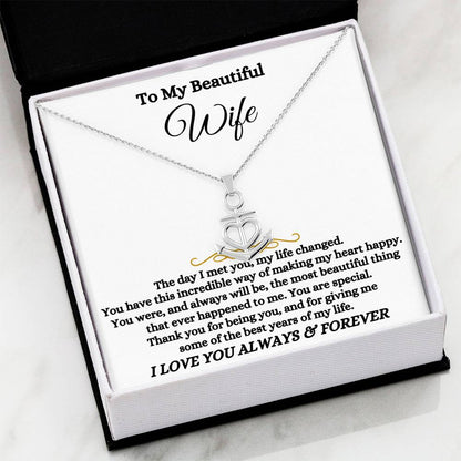 To My Wife Necklace - Anniversary Gift for Her - Birthday Christmas Gifts for Wife - Gifts for Soulmate - Gifts for Her - Anchor Pendant Necklace