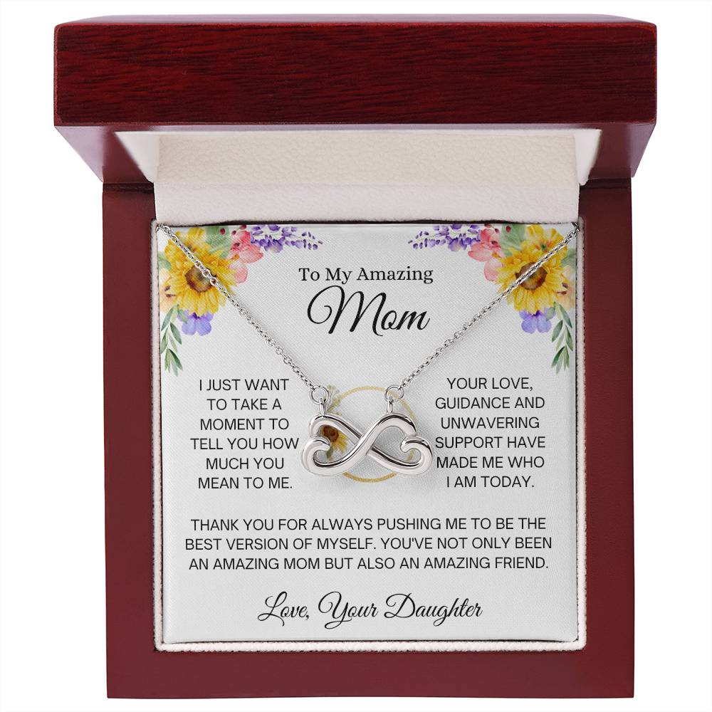 To My Amazing Mom - Mom Gift from Daughter - You're an amazing mom - Endless Love Necklace