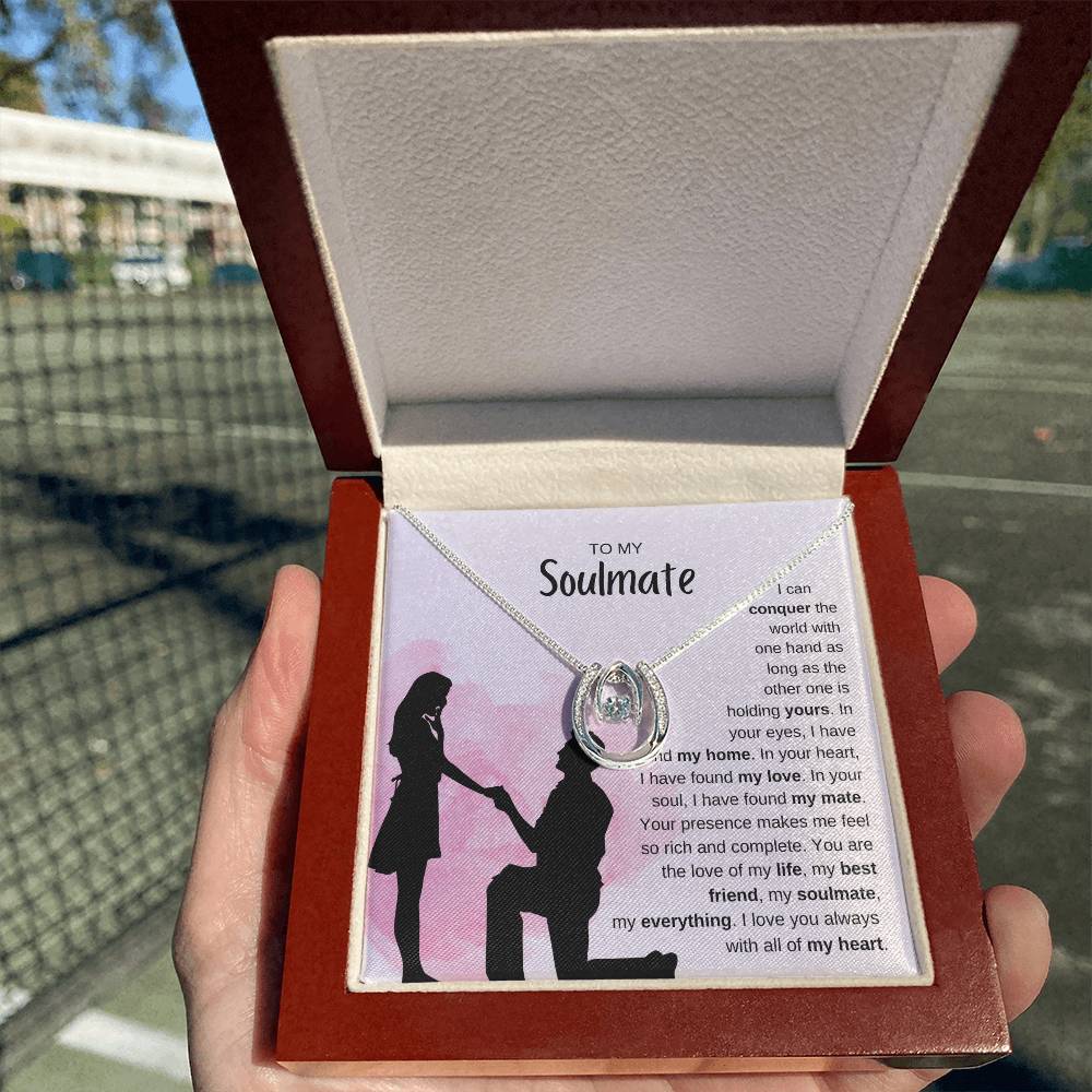 To My Soulmate Necklace - Soulmate Jewelry for Valentine’s Day & Gifts for Her - Lucky In Love Necklace