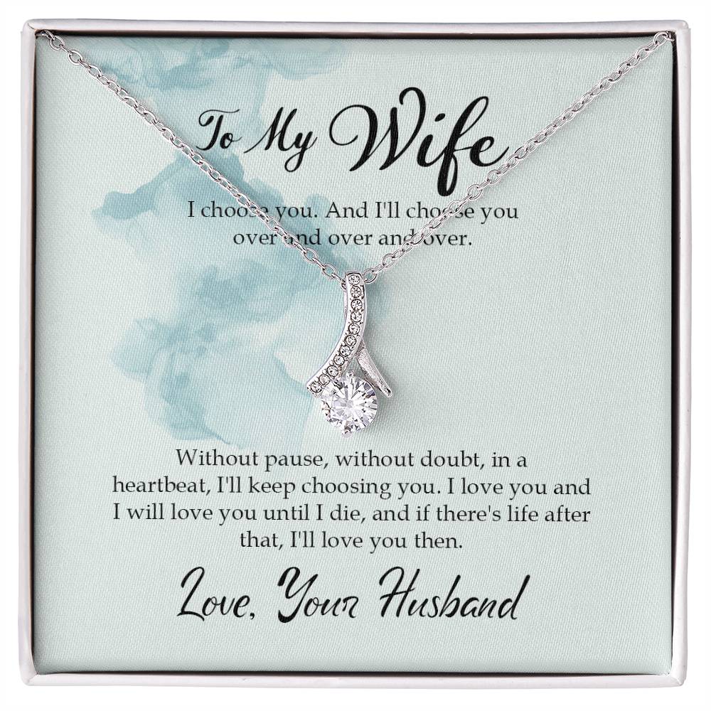 Best Gift for Wife from Husband - Emotional Love Jewelry for Birthday, Valentine’s Day, Anniversary & Christmas - Alluring Beauty Necklace
