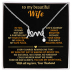 To My Wife Necklace - Romantic Gift for Anytime Love - Scripted Love Necklace