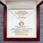 To My Granddaughter Necklace – Graduation Birthday Surprise Gift for Granddaughter – Crown Pendant Necklace