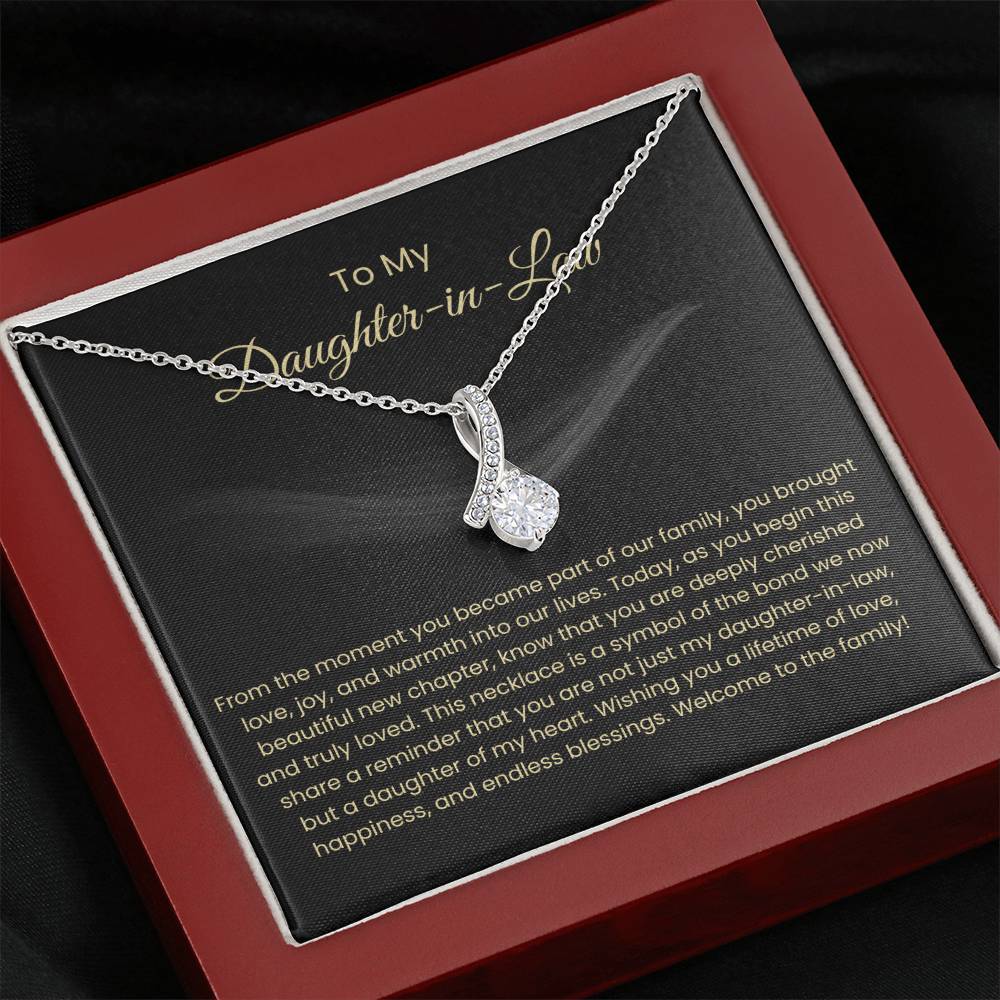 To My Daughter In Law - Alluring Beauty Necklace - Gift for Daughter in Law