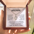 To My Beautiful Soulmate Necklace - Unique Soulmate Gift Necklace for Romantic Gifting - Eternal Hope Necklace