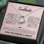 To My Soulmate Necklace - Long Distance Relationship Soulmate Gift for Romantic Occasions - Forever Love Necklace