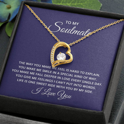 To My Soulmate Necklace - Best Gift for Soulmate for Valentine’s Day & Beyond - Forever Love Necklace