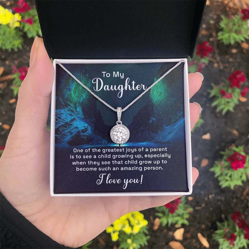 To My Daughter Necklace – Daughter Jewelry: Graduation, Birthday & Christmas – Eternal Hope Necklace