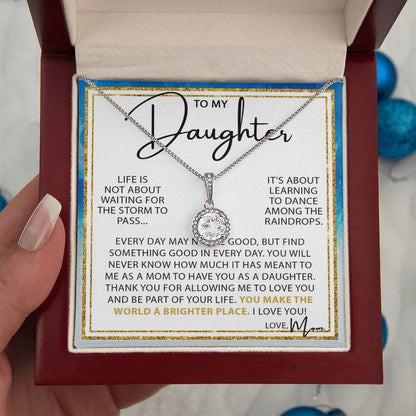 To My Daughter Necklace – Holiday Gift for Daughter Graduation from Mom – Eternal Hope Necklace