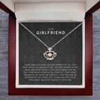 To My Girlfriend Necklace - Long Lasting Romantic Gift for Birthday, Sweet Surprises & Just Because Love - Crown Pendant Necklace
