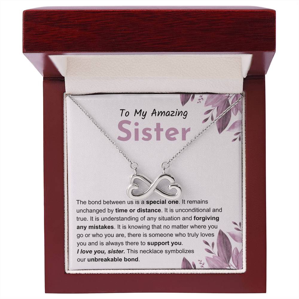 Sentimental Gift for Sister - The bond between us is a special one - Endless Love Necklace