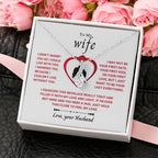 To My Wife Necklace - Touching Romantic Gift for Wife from Husband for Christmas, Anniversary & Valentine’s Day - Alluring Beauty Necklace