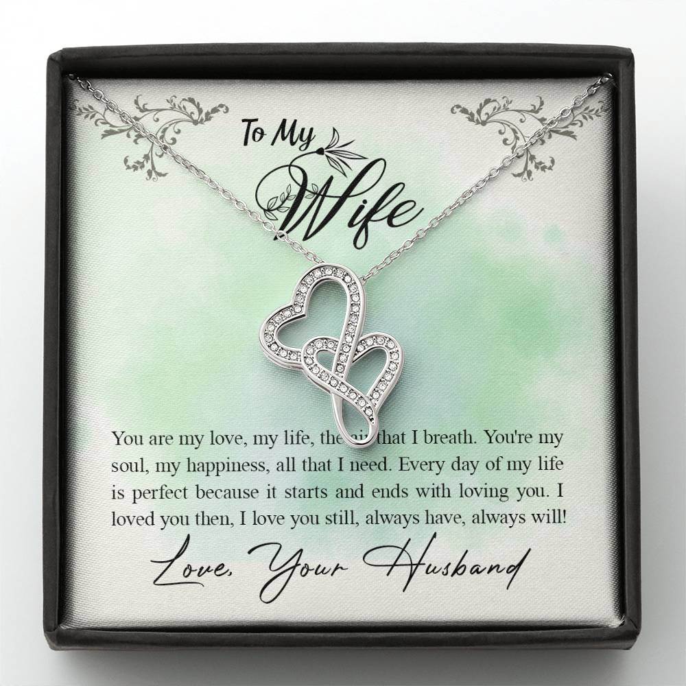 Meaningful Gift for Wife - Heartfelt Jewelry from Husband for Birthday, Anniversary, Valentine’s Day, Christmas - Heart-to-heart Pendant Necklace