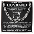 Romantic Husband Gift from Wife - I can't life without you - Cuban Link Chain